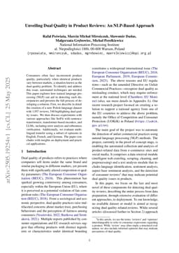 Unveiling Dual Quality in Product Reviews: An NLP-Based Approach