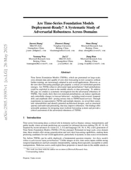 Are Time-Series Foundation Models Deployment-Ready? A Systematic Study of Adversarial Robustness Across Domains