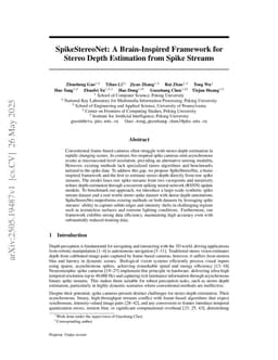 SpikeStereoNet: A Brain-Inspired Framework for Stereo Depth Estimation from Spike Streams
