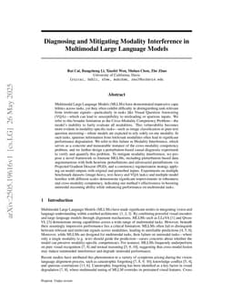 Diagnosing and Mitigating Modality Interference in Multimodal Large Language Models