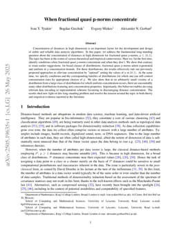 When fractional quasi p-norms concentrate