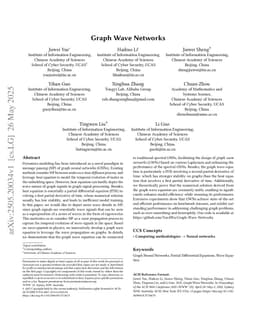 Graph Wave Networks