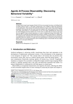 Agentic AI Process Observability: Discovering Behavioral Variability