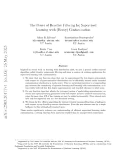 The Power of Iterative Filtering for Supervised Learning with (Heavy) Contamination