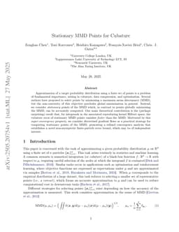 Stationary MMD Points for Cubature