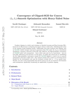 Convergence of Clipped-SGD for Convex $(L_0,L_1)$-Smooth Optimization with Heavy-Tailed Noise