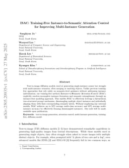 ISAC: Training-Free Instance-to-Semantic Attention Control for Improving Multi-Instance Generation