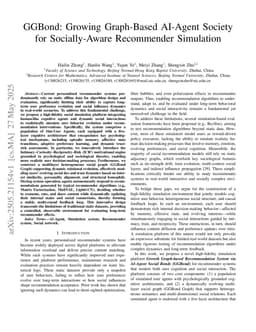 GGBond: Growing Graph-Based AI-Agent Society for Socially-Aware Recommender Simulation