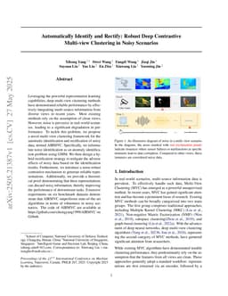 Automatically Identify and Rectify: Robust Deep Contrastive Multi-view Clustering in Noisy Scenarios