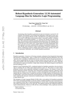 Robust Hypothesis Generation: LLM-Automated Language Bias for Inductive Logic Programming