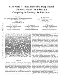 CIM-NET: A Video Denoising Deep Neural Network Model Optimized for Computing-in-Memory Architectures