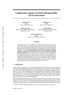 Collaborative Agentic AI Needs Interoperability Across Ecosystems