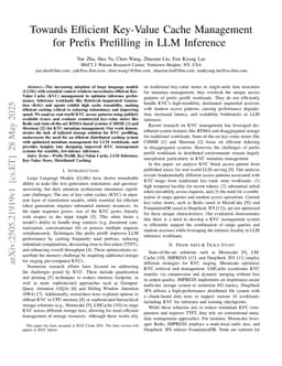 Towards Efficient Key-Value Cache Management for Prefix Prefilling in LLM Inference