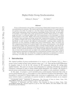 Higher-Order Group Synchronization