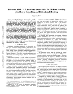 Enhanced SIRRT*: A Structure-Aware RRT* for 2D Path Planning with Hybrid Smoothing and Bidirectional Rewiring