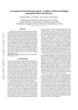 Leveraging LLM for Stuttering Speech: A Unified Architecture Bridging Recognition and Event Detection