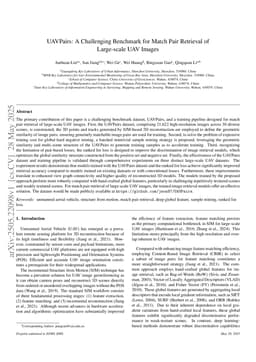 UAVPairs: A Challenging Benchmark for Match Pair Retrieval of Large-scale UAV Images