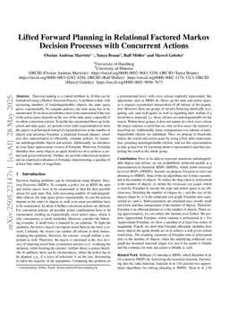 Lifted Forward Planning in Relational Factored Markov Decision Processes with Concurrent Actions