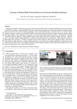 Learning A Robust RGB-Thermal Detector for Extreme Modality Imbalance