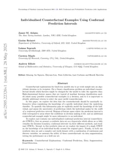 Individualised Counterfactual Examples Using Conformal Prediction Intervals