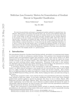 Multiclass Loss Geometry Matters for Generalization of Gradient Descent in Separable Classification