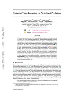 Fostering Video Reasoning via Next-Event Prediction