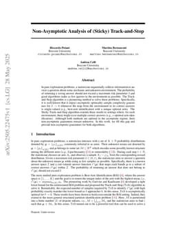 Non-Asymptotic Analysis of (Sticky) Track-and-Stop
