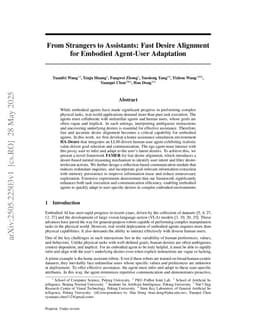 From Strangers to Assistants: Fast Desire Alignment for Embodied Agent-User Adaptation