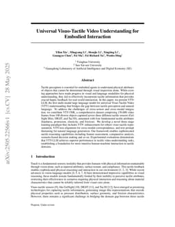 Universal Visuo-Tactile Video Understanding for Embodied Interaction