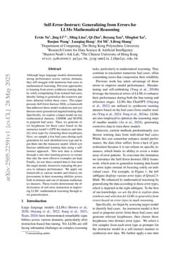 Self-Error-Instruct: Generalizing from Errors for LLMs Mathematical Reasoning