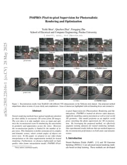 PS4PRO: Pixel-to-pixel Supervision for Photorealistic Rendering and Optimization