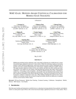 MAC-Gaze: Motion-Aware Continual Calibration for Mobile Gaze Tracking