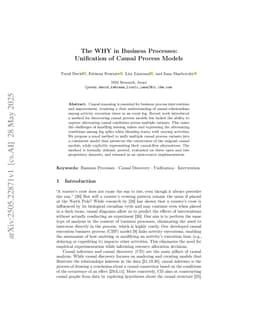 The WHY in Business Processes: Unification of Causal Process Models