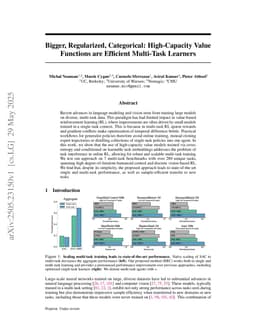 Bigger, Regularized, Categorical: High-Capacity Value Functions are Efficient Multi-Task Learners