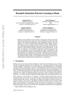 Bounded-Abstention Pairwise Learning to Rank