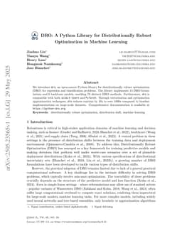 DRO: A Python Library for Distributionally Robust Optimization in Machine Learning