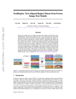 TextRegion: Text-Aligned Region Tokens from Frozen Image-Text Models