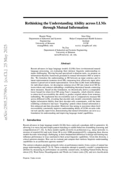 Rethinking the Understanding Ability across LLMs through Mutual Information