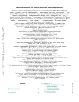 Quantum computing and artificial intelligence: status and perspectives