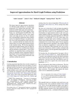 Improved Approximations for Hard Graph Problems using Predictions