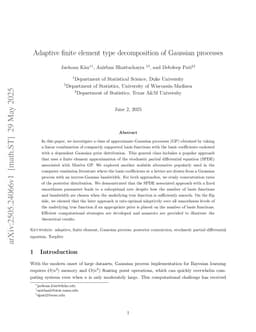 Adaptive finite element type decomposition of Gaussian processes