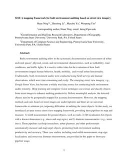 SIM: A mapping framework for built environment auditing based on street view imagery