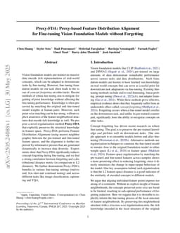 Proxy-FDA: Proxy-based Feature Distribution Alignment for Fine-tuning Vision Foundation Models without Forgetting