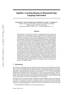 SignBot: Learning Human-to-Humanoid Sign Language Interaction
