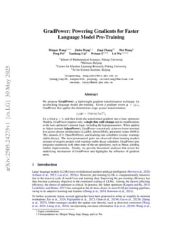 GradPower: Powering Gradients for Faster Language Model Pre-Training