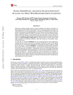 Pangu DeepDiver: Adaptive Search Intensity Scaling via Open-Web Reinforcement Learning