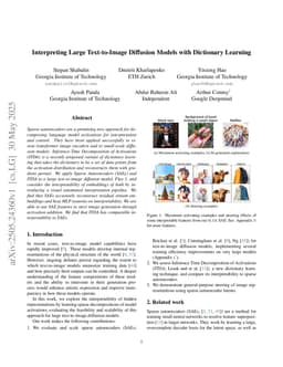 Interpreting Large Text-to-Image Diffusion Models with Dictionary Learning