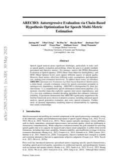 ARECHO: Autoregressive Evaluation via Chain-Based Hypothesis Optimization for Speech Multi-Metric Estimation
