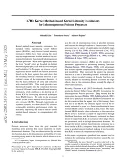 K$^2$IE: Kernel Method-based Kernel Intensity Estimators for Inhomogeneous Poisson Processes