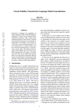 Circuit Stability Characterizes Language Model Generalization